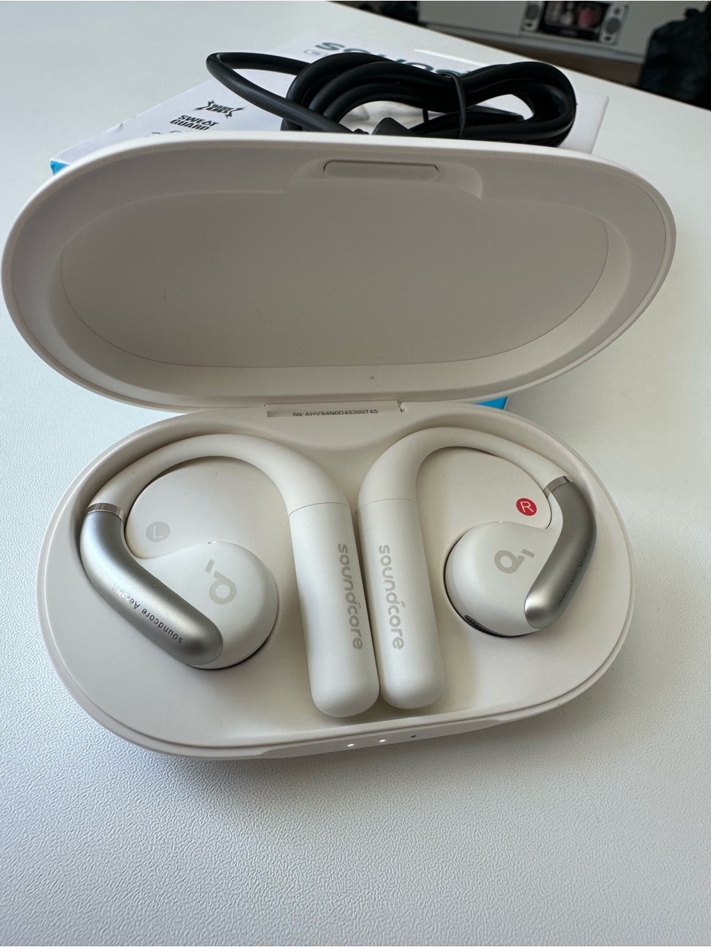 Soundcore by Anker Aerofit White Wireless Earbuds with Charging Case